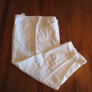 NWT J Jill White Cropped Pants Size 24